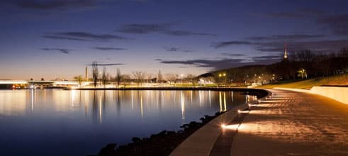 Lake Burley Griffin In Canberra At Night — Wearable Technology - Mollii Exopulse