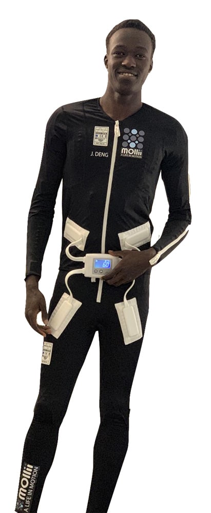 Man Wearing Mollii Suit — Wearable Technology - Mollii Exopulse